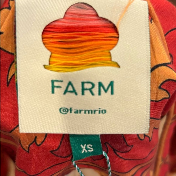 Farm Rio Anthropologie NWT Ainika Cream Midi Dress Sz Xs Boho Long Sleeve - Picture 11 of 12